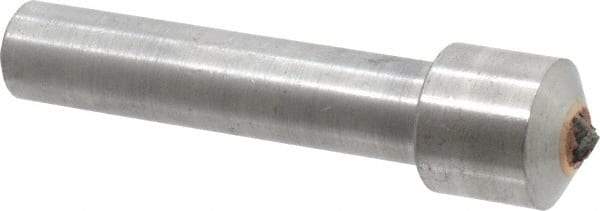 Made in USA - 1-1/2 Carat Single Point Diamond Dresser - 2" Long x 7/16" Shank Diam, 5/8" Diam x 5/8" Thick Head - Apex Tool & Supply