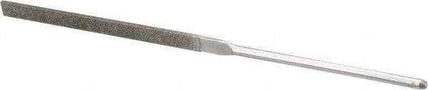 Grobet - 5-1/2" OAL Fine Equalling Needle Diamond File - 2-1/2 LOC, 220 Grit - Apex Tool & Supply