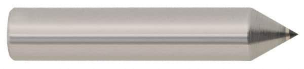 Made in USA - 3/4 Carat Single Pencil Point Diamond Dresser - 2" Long x 3/8" Shank Diam, 60° Included Angle - Apex Tool & Supply