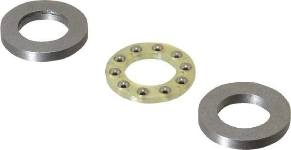 Boston Gear - 1/2" Inside x 7/8" Outside Diam, 3/8" Thick, Alloy Steel Ball Thrust Bearing - Apex Tool & Supply