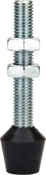 De-Sta-Co - 5/8-11 Carbon Steel Cap Tip Clamp Spindle Assembly - 92.2mm Thread Length, 127mm OAL, Flat Tip Cap, 1.38" Tip Surface Diam, Use with Toggle Clamps - Apex Tool & Supply