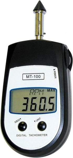 SHIMPO - Tachometers Type: Contact Minimum Measurement (RPM): 1.00 - Apex Tool & Supply