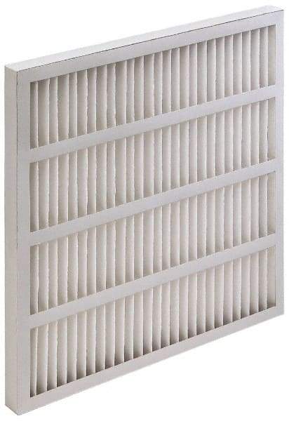 Value Collection - 12" Noml Height x 24" Noml Width x 3-3/4" Noml Depth, 35 to 45% Capture Efficiency, Wireless Pleated Air Filter - MERV 8, Synthetic, Beverage Board Frame, 625 Max FPM, 1,250 CFM, For Heating & Air Conditioning Units - Apex Tool & Supply