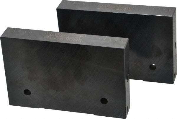 Snap Jaws - 6" Wide x 4" High x 1" Thick, Flat/No Step Vise Jaw - Soft, Steel, Fixed Jaw, Compatible with 6" Vises - Apex Tool & Supply