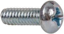 Value Collection - #5-40 UNC, 3/8" Length Under Head Phillips Drive Machine Screw - Round Head, Grade J82 Steel, Zinc-Plated Finish, Without Washer - Apex Tool & Supply