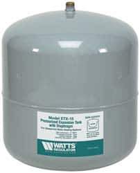 Watts - 6.0 Gallon Capacity, 15 Gallon Tank, 16 Inch Diameter, 20-13/16 Inch High, 1/2 Inch Port, Expansion Tank - Steel, Polymer Coating - Apex Tool & Supply