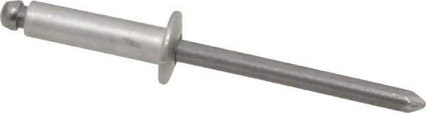 Marson - Button Head Aluminum Open End Blind Rivet - Steel Mandrel, 0.376" to 1/2" Grip, 3/8" Head Diam, 0.192" to 0.196" Hole Diam, 0.7" Length Under Head, 3/16" Body Diam - Apex Tool & Supply