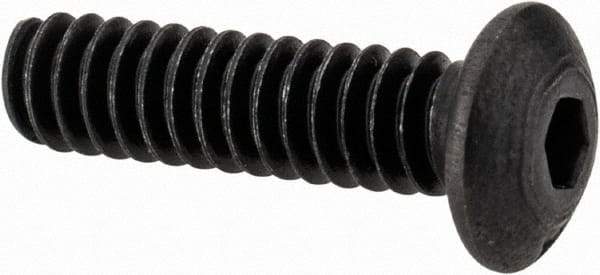 Value Collection - #4-40 UNC Hex Socket Drive, Button Screw - Alloy Steel, Black Oxide Finish, Fully Threaded, 7/16" Length Under Head - Apex Tool & Supply