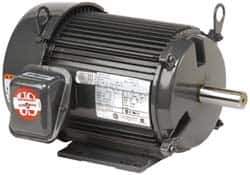 US Motors - 7-1/2 hp, TEFC Enclosure, No Thermal Protection, 880 RPM, 200 Volt, 60 Hz, Three Phase Energy Efficient Motor - Size 256 Frame, Rigid Mount, 1 Speed, Ball Bearings, 25.4 Full Load Amps, F Class Insulation, Reversible - Apex Tool & Supply