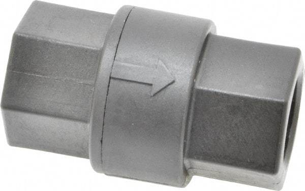 Specialty Mfr - 3/8" Polypropylene Check Valve - Inline, FNPT x FNPT, 125 WOG - Apex Tool & Supply