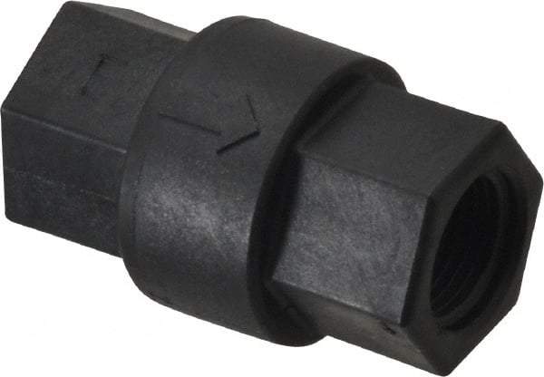 Specialty Mfr - 3/8" Polypropylene Check Valve - Inline, FNPT x FNPT, 125 WOG - Apex Tool & Supply