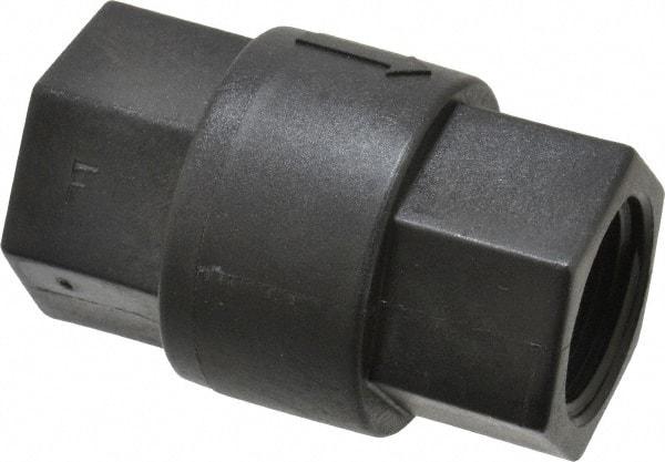 Specialty Mfr - 3/4" Polypropylene Check Valve - Inline, FNPT x FNPT, 125 WOG - Apex Tool & Supply
