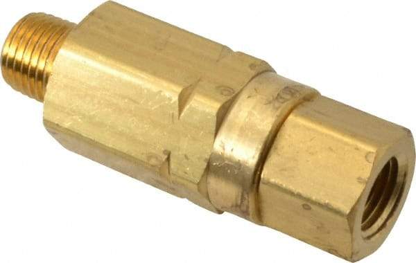 Specialty Mfr - 1/4" Brass Check Valve - Inline, MNPT x FNPT, 3,000 WOG - Apex Tool & Supply