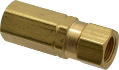 Specialty Mfr - 3/8" Brass Check Valve - Inline, FNPT x FNPT, 3,000 WOG - Apex Tool & Supply