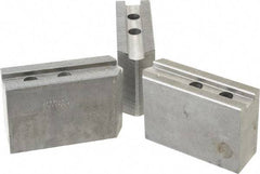 Abbott Workholding Products - 10" & Up Chuck Capacity, 1.5mm x 60° Serrated Attachment, Square Soft Lathe Chuck Jaw - 3 Jaws, Steel, 1.2598" Btw Mount Hole Ctrs, 4-1/2" Long x 1-1/2" Wide x 3" High, 0.6299" Groove, 0.4724" & 12mm Fastener - Apex Tool & Supply