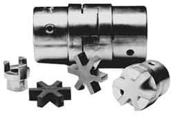 Boston Gear - 2-1/8" Max Bore Diam, FC45 Coupling Size, Flexible 3-Jaw Insert Coupling - 4-1/2" OD, Rubber, Order 2 Hubs & 1 Insert for Complete Coupling - Apex Tool & Supply
