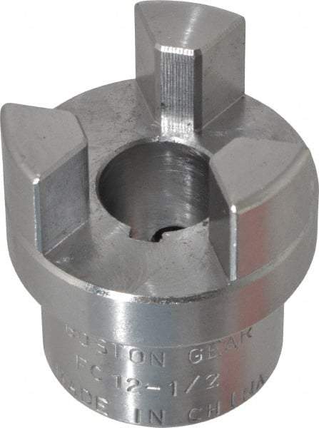 Boston Gear - 1/2" Max Bore Diam, FC12 Coupling Size, Flexible Half Coupling - 1-1/4" OD, 2.32" OAL, Steel - Apex Tool & Supply