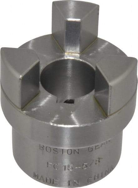 Boston Gear - 5/8" Max Bore Diam, FC15 Coupling Size, Flexible Half Coupling - 1-1/2" OD, 2.76" OAL, Steel - Apex Tool & Supply