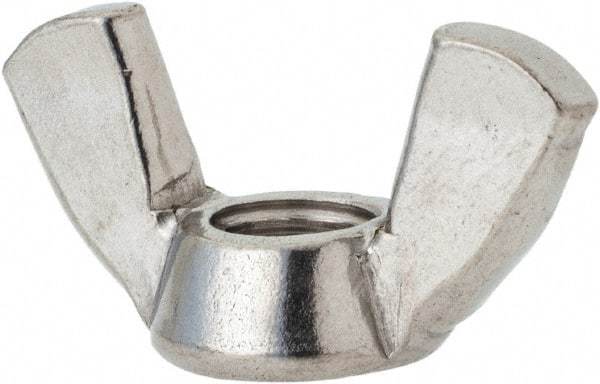 Value Collection - 5/16-18 UNC, Stainless Steel Standard Wing Nut - Grade 316, 1-1/4" Wing Span, 0.66" Wing Span - Apex Tool & Supply