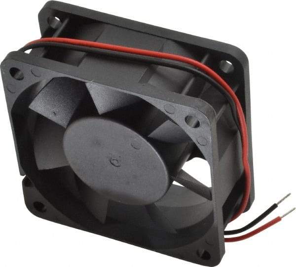 Value Collection - 24 Volts, DC, 20 CFM, Square Tube Axial Fan - 0.12 Amp Rating, 3,500 to 3,800 RPM, 2.36" High x 2.36" Wide x 1" Deep - Apex Tool & Supply