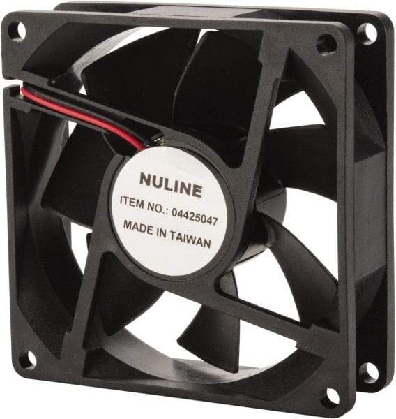 Value Collection - 24 Volts, DC, 37.5 CFM, Square Tube Axial Fan - 0.13 Amp Rating, 2,700 to 3,000 RPM, 3.15" High x 3.15" Wide x 1" Deep - Apex Tool & Supply