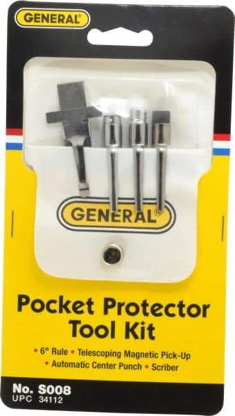 General - 4 Piece Pocket Tool Set - Steel - Apex Tool & Supply