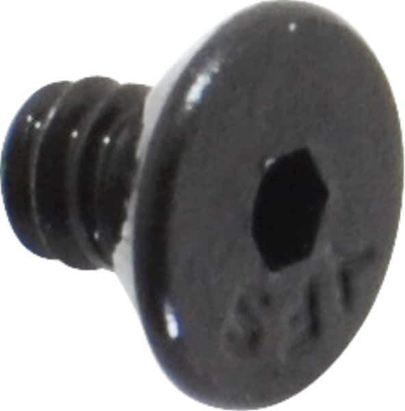 Value Collection - #4-40 UNC Hex Socket Drive, 82° Flat Screw - Alloy Steel, Black Oxide Finish, Fully Threaded, 3/16" OAL - Apex Tool & Supply