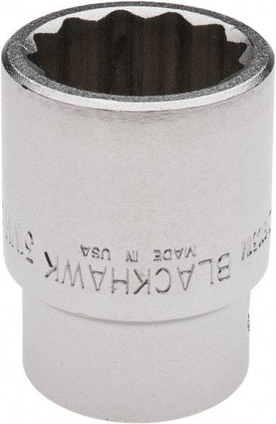 Blackhawk by Proto - 3/4" Drive, Standard Hand Socket - 6 Points, 2-13/64" OAL, Alloy Steel, Black Finish - Apex Tool & Supply