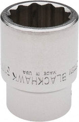 Blackhawk by Proto - 3/4" Drive, Standard Hand Socket - 6 Points, 2-13/64" OAL, Alloy Steel, Black Finish - Apex Tool & Supply