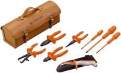 Facom - 8 Piece Insulated Tool Set - Comes with Leather Case - Apex Tool & Supply