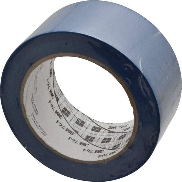3M - Blue Solid Color Vinyl Tape - 2" Wide x 108' Long x 0.005" Thick, General Traffic - Apex Tool & Supply