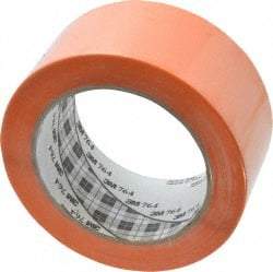 3M - Orange Solid Color Vinyl Tape - 2" Wide x 108' Long x 0.005" Thick, General Traffic - Apex Tool & Supply