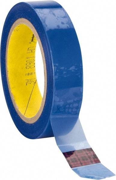 3M - 1" Wide x 72 Yd Long Blue Polyester Film Painter's Tape - Series 8901, 2.3 mil Thick, 26 In/Lb Tensile Strength - Apex Tool & Supply
