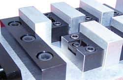 Mitee-Bite - 4.2" OAL x 1-1/2" Overall Width, Standard Grip Nose, Manual Edge Clamp - 1.61" High, 5/8" Socket Cap Screw Slot, 0.05" Travel - Apex Tool & Supply