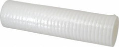 Parker - 2-1/2" OD, 100µ, Polyolefin Thermal Bonded Cartridge Filter - 10" Long - Apex Tool & Supply