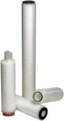 Parker - 2-1/2" OD, 70µ, Polypropylene Absolute Rated-Pleated-Melt Blown Cartridge Filter - 20" Long - Apex Tool & Supply