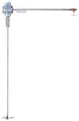 Neptune Mixer - 60 psi Air Pressure, 1/10 hp, Lab Clamp, Air Powered Mixer - 20 Inch Long Shaft, 316 Stainless Steel Shaft, 200 to 2,000 RPM, Compatible with Drum Container - Apex Tool & Supply