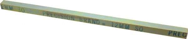 Precision Brand - 12" Long, Gold Dichromate-Plated Key Stock - Medium Carbon Steel - Apex Tool & Supply