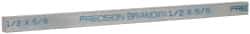 Precision Brand - 12" Long x 5/8" High x 1/2" Wide, Zinc-Plated Key Stock - Low Carbon Steel - Apex Tool & Supply