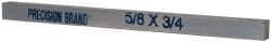 Precision Brand - 12" Long x 3/4" High x 5/8" Wide, Zinc-Plated Key Stock - Low Carbon Steel - Apex Tool & Supply