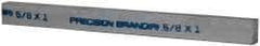 Precision Brand - 12" Long x 1" High x 5/8" Wide, Zinc-Plated Key Stock - Low Carbon Steel - Apex Tool & Supply