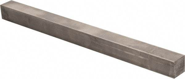 Precision Brand - 12" Long x 7/8" High x 7/8" Wide, Plain Key Stock - Low Carbon Steel - Apex Tool & Supply