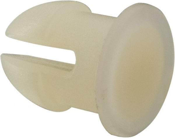 Made in USA - 0.255" Hole Diam, 0.415" OAL, Split Shank, Nylon Panel Rivet - 0.382" Length Under Head, 0.197" Material Thickness, 11/32" Head Diam - Apex Tool & Supply