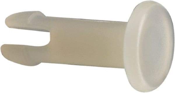 Made in USA - 0.118" Hole Diam, 7/16" OAL, Split Shank, Nylon Panel Rivet - 0.404" Length Under Head, 0.32" Material Thickness, 15/64" Head Diam - Apex Tool & Supply
