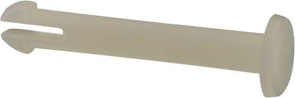 Made in USA - 0.12" Hole Diam, 7/8" OAL, Split Shank, Nylon Panel Rivet - 0.832" Length Under Head, 3/4" Material Thickness, 15/64" Head Diam - Apex Tool & Supply