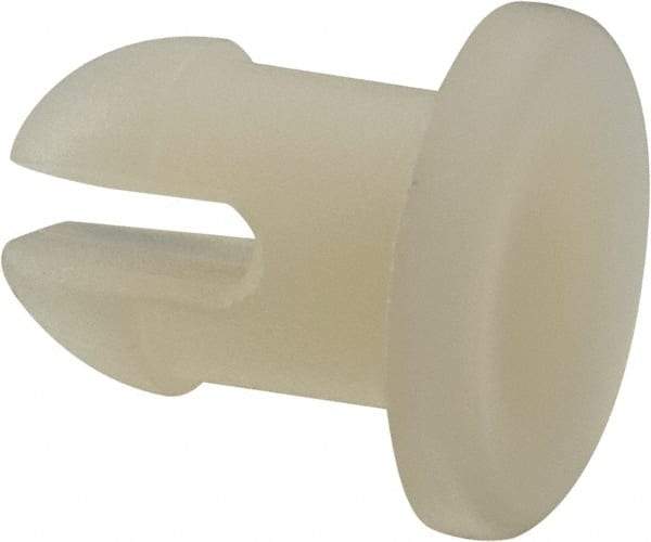 Made in USA - 0.195" Hole Diam, 0.34" OAL, Split Shank, Nylon Panel Rivet - 0.29" Length Under Head, 0.18" Material Thickness, 0.32" Head Diam - Apex Tool & Supply