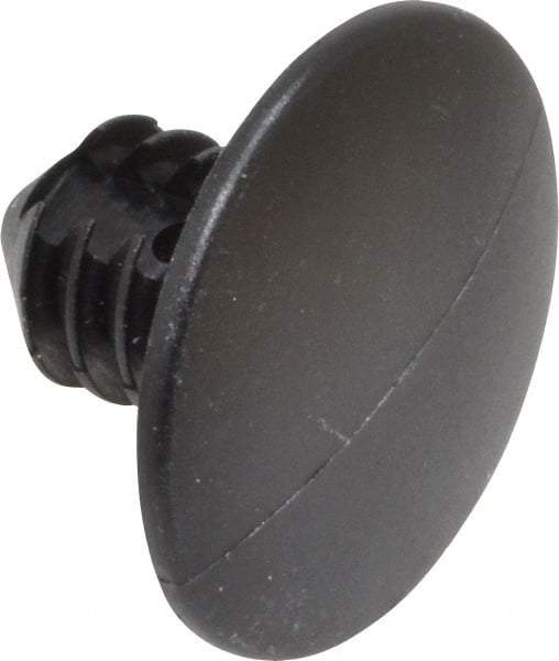 Made in USA - 1/4" to 1/4" Hole Diam, Ratchet Shank, Nylon Panel Rivet - 0.425" Length Under Head, 0.02" to 0.218" Material Thickness, 0.72" Head Diam - Apex Tool & Supply