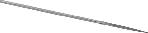 Strauss - 5-1/2" OAL Fine Point Needle Diamond File - 5/32" Wide x 1/16" Thick, 1-5/8 LOC, 91 Grit - Apex Tool & Supply