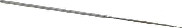 Strauss - 5-1/2" OAL Medium Round Needle Diamond File - 1/16" Wide x 1/16" Thick, 1-5/8 LOC, 126 Grit - Apex Tool & Supply