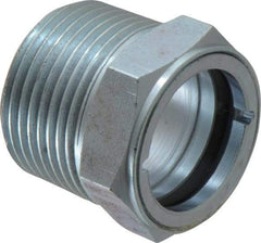 Trico - 2" Sight Diam, 1" Thread, 1-1/4" OAL, Viewport Sight Glass & Flow Sight - 1-5/16" Hex Head, Without Baffle - Apex Tool & Supply